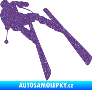Samolepka Lyžař 007 pravá Ultra Metalic fialová