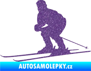 Samolepka Lyžař 009 levá Ultra Metalic fialová