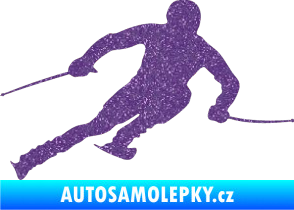 Samolepka Lyžař 012 pravá Ultra Metalic fialová