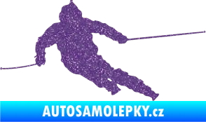 Samolepka Lyžař 015 levá Ultra Metalic fialová