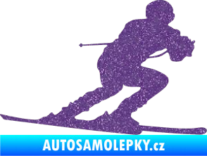 Samolepka Lyžař 017 pravá Ultra Metalic fialová