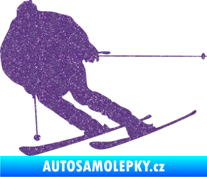 Samolepka Lyžař 019 levá Ultra Metalic fialová