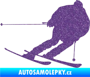 Samolepka Lyžař 019 pravá Ultra Metalic fialová