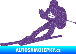 Samolepka Lyžař 022 levá Ultra Metalic fialová