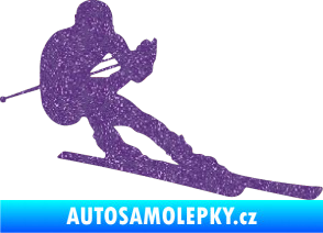 Samolepka Lyžař 022 pravá Ultra Metalic fialová