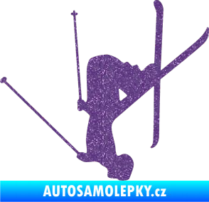 Samolepka Lyžař 023 levá Ultra Metalic fialová