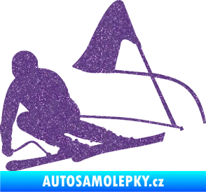 Samolepka Lyžař 025 levá Ultra Metalic fialová