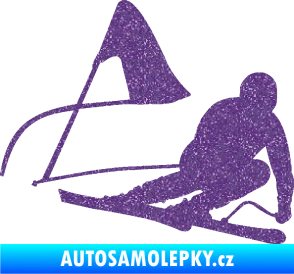 Samolepka Lyžař 025 pravá Ultra Metalic fialová