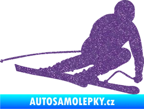 Samolepka Lyžař 026 pravá Ultra Metalic fialová