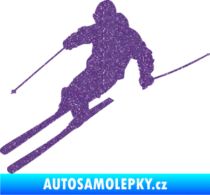 Samolepka Lyžař 027 levá Ultra Metalic fialová