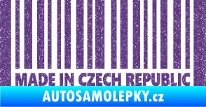 Samolepka Made in Czech republic čárový kód Ultra Metalic fialová