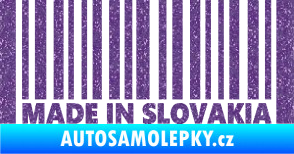 Samolepka Made in Slovakia čárový kód Ultra Metalic fialová