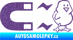 Samolepka Magnet na ptáky pravá Ultra Metalic fialová