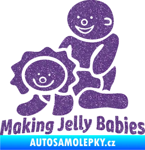 Samolepka Making jelly babies Ultra Metalic fialová