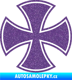 Samolepka Maltézský kříž 003 Ultra Metalic fialová