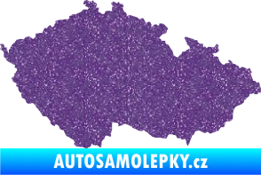 Samolepka Mapa České republiky 001  Ultra Metalic fialová