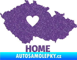 Samolepka Mapa České republiky 004 home Ultra Metalic fialová