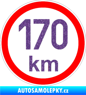 Samolepka Maximální rychlost 170km - nejvyšší konstrukční rychlost Ultra Metalic fialová
