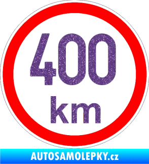 Samolepka Maximální rychlost 400km - nejvyšší konstrukční rychlost Ultra Metalic fialová