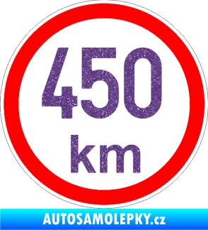 Samolepka Maximální rychlost 450km - nejvyšší konstrukční rychlost Ultra Metalic fialová