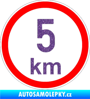 Samolepka Maximální rychlost ,5km - nejvyšší konstrukční rychlost Ultra Metalic fialová