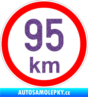 Samolepka Maximální rychlost 95km - nejvyšší konstrukční rychlost Ultra Metalic fialová