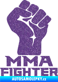Samolepka MMA Fighter 001 pravá pěst Ultra Metalic fialová