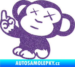 Samolepka Monkey Fuck Off JDM levá Ultra Metalic fialová