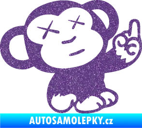 Samolepka Monkey Fuck Off JDM pravá Ultra Metalic fialová
