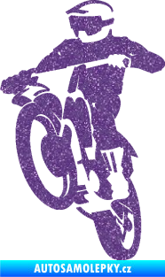 Samolepka Motokros 001 levá Ultra Metalic fialová