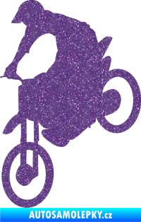 Samolepka Motorka 016 levá motokros Ultra Metalic fialová