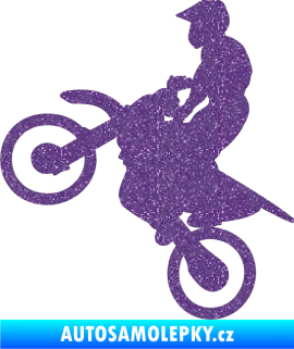 Samolepka Motorka 024 levá motokros Ultra Metalic fialová