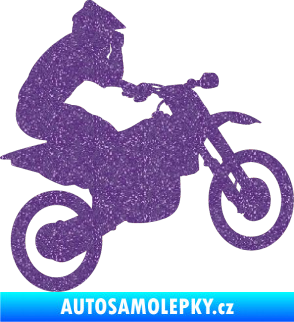 Samolepka Motorka 027 pravá motokros Ultra Metalic fialová
