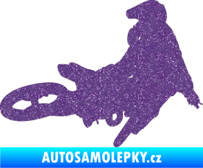 Samolepka Motorka 028 pravá motokros Ultra Metalic fialová