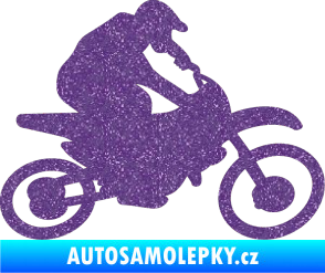 Samolepka Motorka 031 pravá motokros Ultra Metalic fialová