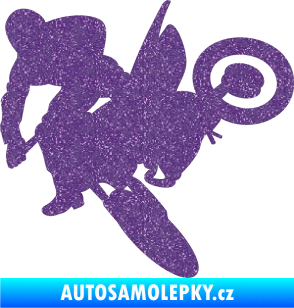 Samolepka Motorka 033 levá motokros Ultra Metalic fialová