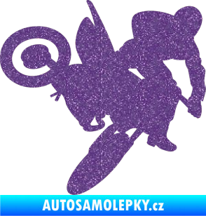 Samolepka Motorka 033 pravá motokros Ultra Metalic fialová
