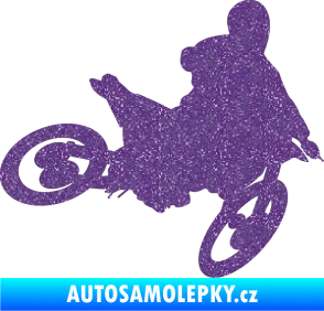 Samolepka Motorka 034 pravá motokros Ultra Metalic fialová