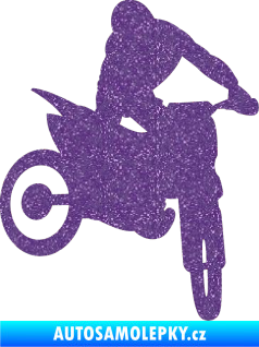 Samolepka Motorka 037 pravá motokros Ultra Metalic fialová