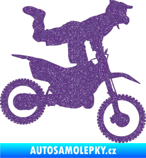 Samolepka Motorka 038 pravá motokros freestyle Ultra Metalic fialová