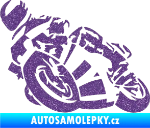 Samolepka Motorka 040 levá road racing Ultra Metalic fialová