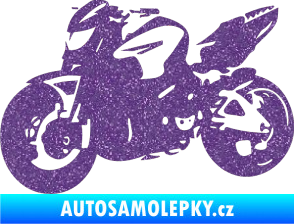 Samolepka Motorka 041 levá road racing Ultra Metalic fialová