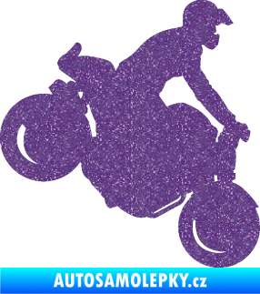 Samolepka Motorka 044 pravá motokros Ultra Metalic fialová