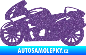 Samolepka Motorka 048 levá silniční Ultra Metalic fialová