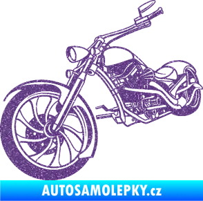 Samolepka Motorka chopper 002 levá Ultra Metalic fialová