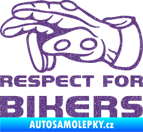 Samolepka Motorkář 014 levá respect for bikers Ultra Metalic fialová
