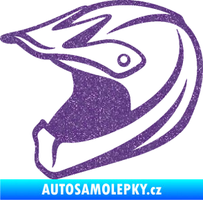 Samolepka Motorkářská helma 001 levá Ultra Metalic fialová