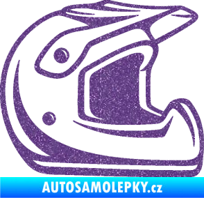Samolepka Motorkářská helma 002 pravá Ultra Metalic fialová