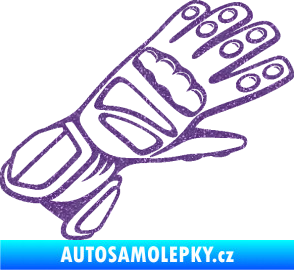 Samolepka Motorkářské rukavice 002 pravá Ultra Metalic fialová