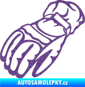 Samolepka Motorkářské rukavice 003 levá Ultra Metalic fialová